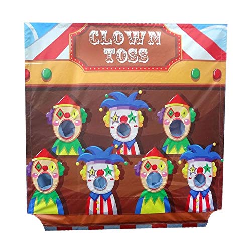 TentandTable Replacement Air Frame Game Panel | Clown Toss | Ball and Bean Bag Toss Panel with Net | Use with Air Frame Game Frame | for Backyards, Carnivals, Schools, Birthday Parties