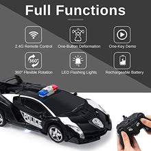 Load image into Gallery viewer, Onadrive Remote Control Car Transform Robot,1:18 Model RC Car Robot for Kids,Robot Deformation Car Model Toy Gift for Children,One Button Transformation &amp; Realistic Engine Sounds
