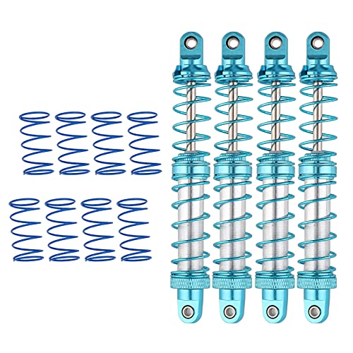 RC Shock Damper, 1/10 Metal RC Shock Damper with Spare Springs Compatible with TRX4 SCX10 D90, 4PCS(110mm)