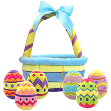 Load image into Gallery viewer, JOYIN 7 Pcs Basket for Easter Baby plushies playset Basket Stuffers Toys for Easter Party Favors, Plush Easter Basket for Baby, Toddler &amp; Kids of All Ages
