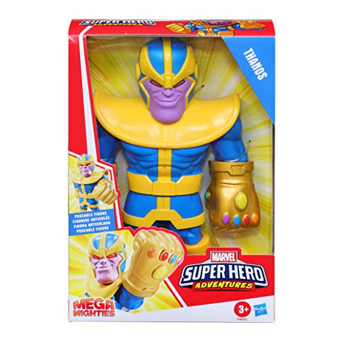 Playskool Heroes Mega Mighties Marvel Super Hero Adventures Thanos, Collectible 25-cm Action Figure, Toys for Children Aged 3 and Up