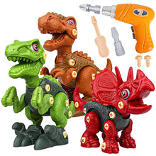 Load image into Gallery viewer, Take Apart Dinosaur Toys for Boys Building Toy Set with Electric Drill Construction Engineering Play Kit STEM Learning for Kids Girls Age 3 4 5 Year Old
