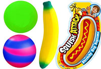 JA-RU 4 Fidget Toys Kit, Stretchy Banana, Doug Ball, Sand Ball & Stretchy Hot Dog. Stretchy Toys Stress Relief, Hand Therapy, Autism Toys for Kids and Adults. Stress Relief Toys 3340-401-5558-5564p