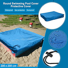 Load image into Gallery viewer, Sandpit Cover Waterproof Anti UV Sandbox Cover with Drawstring,Square Dustproof Protection Beach Sandbox Canopy for Sandpit Toys Swimming Pool and Furniture Square Pool Cover
