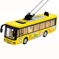 DRAGON SONIC Children Toy Car with Light and Sound Effects Yellow Toy Park Bus