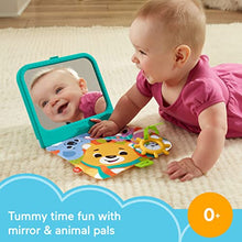 Load image into Gallery viewer, Fisher-Price Crinkle Crew Activity Mirror, Take-Along Infant Toy with Large Mirror for Tummy Time Play, Multi

