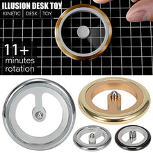 Load image into Gallery viewer, Arinda Mesmerizing Optical Illusion Desk Toy Perfectly Balanced Coin Size Spinner

