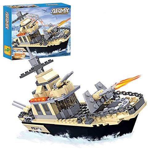 BRICK STORY Military Coast Guard Battleship Building Toy Navy Warship Boat Building Blocks for Kids Aged 6-12 (231 pcs)