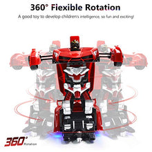 Load image into Gallery viewer, RC Car for Kids Transform Car Robot, Remote Control Super Car Toys with One-Button Deformation and 360Rotating Drifting 1:18 Scale , Best Happy New Year Birthday Gifts for Boys Girls (Red)
