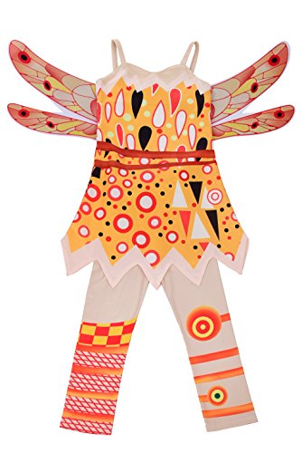 Lito Angels Toddler Girls Costume Fairy Fancy Dress Up Halloween Party Outfit w-Wings & Pants Size 4-5
