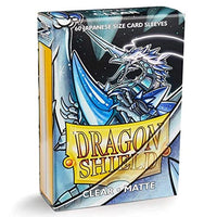 Dragon Shield Matte Mini Japanese Clear 60 ct Card Sleeves Individual Pack