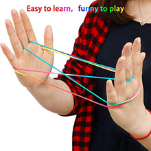 Load image into Gallery viewer, meekoo 6 Pieces Cats Cradle String String Hand Game Finger String Toy Supplies, 165 cm Length, Rainbow Color
