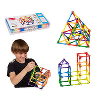 Goobi 110 Piece Construction Set Building Toy Active Play Sticks STEM Learning Creativity Imagination Childrens 3D Puzzle Educational Brain Toys for Kids Boys and Girls with Instruction Booklet