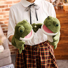 Load image into Gallery viewer, Frog Hand Puppet Toys, Soft Simulated Animals Frog Head Gloves Toy Short Plush Toys Dolls Children Fun Role Play Toy(Frog 30cm/11.8inch)
