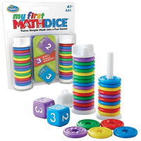 Think Fun - My First Math Dice - Fun Game That Teaches Math and Counting Skills to Kids Age 3 and Up