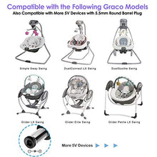 Load image into Gallery viewer, iCreatin 5V Power Cord for Graco Swings: Simple Sway, Glider LX, Glider Elite, Glider Premier, Glider Lite, Glider Petite LX, Sweetpeace, DuetSoothe, DuetConnect LX, Sweet Snuggle, Comfy Cove DLX
