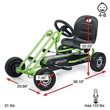 Load image into Gallery viewer, Hauck Lightning - Pedal Go Kart | Pedal Car | Ride On Toys For Boys &amp; Girls With Ergonomic Adjustable Seat &amp; Sharp Handling - Race Green
