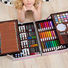 Load image into Gallery viewer, HELYZQ 145Pcs Painting Watercolor Pen Set Art Drawing Colored Pencil Double-Layer Box

