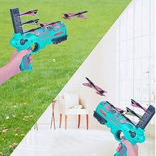 Load image into Gallery viewer, LOYALSE Airplane Toy Bubble Catapult Plane Toy Airplane Outdoor Toys,One-Click Ejection Model Foam Airplane Shooting Game
