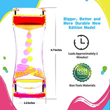 Load image into Gallery viewer, Cucue Liquid Motion Bubbler - Colorful Liquid Hourglass Sensory Toys for Relaxation &amp; Focus - Fidget Toy for Adults &amp; Kids - Decor for Table, Office, Shelf or Study - New &amp; Improved Model - 6.7x2.6in
