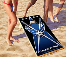 Load image into Gallery viewer, DaVinci Wrap Masters &#39;USAF&#39; Laminated Vinyl Corn Hole Board Decals.
