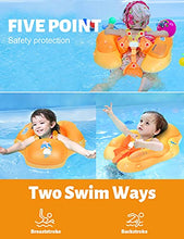 Load image into Gallery viewer, LAYCOL Baby Swimming Float Inflatable Baby Pool Float Ring Newest with Sun Protection Canopy,add Tail no flip Over for Age of 3-36 Months
