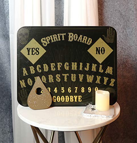 Ebros Illustrated Ouija Spirit Board Game with Planchette MDF Wood 15