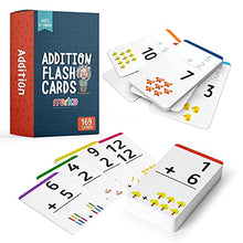 Load image into Gallery viewer, merka Educational Flashcards Bundle: Addition Facts 0 to 12 (169 Cards), Subtraction Facts 0 to 12 (169 Cards), and Periodic Table of Elements (118 Cards)  for Kids Ages Toddler Through Teen
