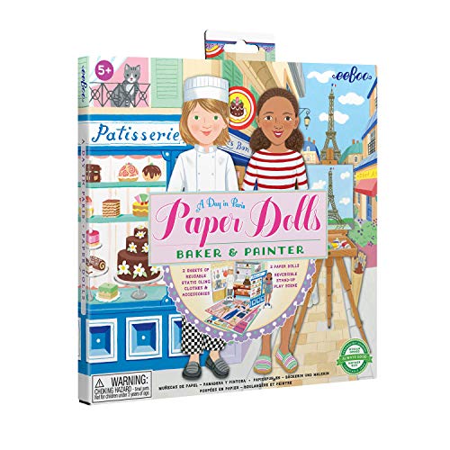 eeBoo Baker and Painter Paper Dolls Reusable Set