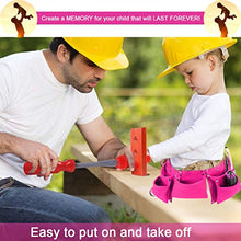 Load image into Gallery viewer, YITOOK Kids Tool Belt Adjustable Children&#39;s Carpentry Tool Candy Pouch Heavy Duty Child&#39;s Construction Tool Apron for Costumes Dress Up Role Play (Pink)
