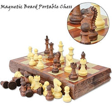 Load image into Gallery viewer, 4 Size Magnetic Board Tournament Travel Portable Chess Set Travel Portable Folding Tabletop Chess Board Game Sets (Color : 3520L)
