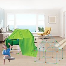 Load image into Gallery viewer, SYBOBO Fort Building Kit for Kids, 88 Pieces Baby Boys Girls Play Tent Rocket Castle Construction Toys Sets Indoor &amp; Outdoor, Kids DIY Creative Learning Fort Building Set for 3-12 Years Old
