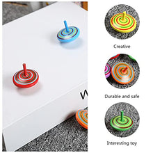Load image into Gallery viewer, Toyvian 16pcs Handmade Wood Spinning Top Toys Wooden Gyroscopes Toy Colorful Painted Spinning Tops Kindergarten Educational Toys for Toddlers Kids Random Color
