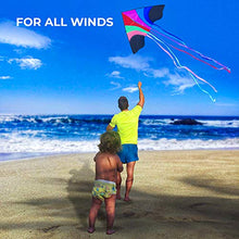 Load image into Gallery viewer, Stoie&#39;s Huge Rainbow Kite for Kids and Adults-1.6M Wide-100 Meter String-Rainbow Color-Built to Last
