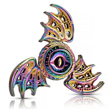Load image into Gallery viewer, MAYBO SPORTS Wiitin Dragon Wings Eyes Fidget Spinner Toy Made by Metal, Tri Hand Spinner Low Noise High Speed Focus Toy with Steel Self-Lubricating Bearing,Phoenix,Rainbow Color
