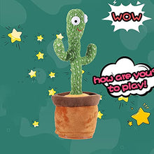 Load image into Gallery viewer, SFOOS Dancing Cactus, Cute Cactus That Twists, Cactus Plush Toy That Can Sing, 120 English Songs, Can Learn to Speak, Can Record, Suitable for Home Decoration and Children&#39;s Play, Children&#39;s Gifts
