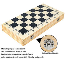 Load image into Gallery viewer, LXLTL Magnetic Travel Chess Set, Wooden Chess Pieces Fodlable Chess for Kids Adults Children with Folding Portable Storage Board,39x39cm
