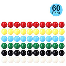 Load image into Gallery viewer, Laviesto Game Replacement Marbles,60pcs 9/16 in Solid Color Game Balls for Chinese Checkers,Aggravation Game,Marble Run,Marble Games(6 Colors)
