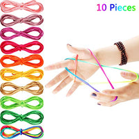 10 Pieces Cats Cradle String Finger Game String String Toy Supplies, 65 Inch Long, 10 Colors