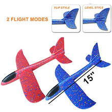 Load image into Gallery viewer, XINXIYAN 4 Pcs Foam Airplane for Boys Age 4 5 6 7 8 12 Years 15&quot; Valentines Day Gifts for Kids Boys Throwing Glider Plane Outdoor Sport Toys Birthday Party Favors
