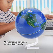 Load image into Gallery viewer, Rotating World Globe, 4.1x4.1x5.9inch Plastic Antique Rotating Earth Globe Hemisphere, for Study Home Classroom Office(English Blue)
