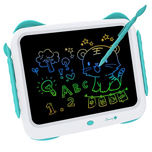 LCD Writing Tablet 12 Inch, Colorful Doodle Board Kids Drawing Board, Electronic Drawing pad Kids Drawing Tablet, Learning Educational Toys Gifts for 3-6 Years Old Boy and Girls (Blue)