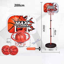 Load image into Gallery viewer, WYZDQ Kids Protable Basketball Hoop Set, Adjustable Basketball Stand with Net and Ball Outdoor Indoor Sport Game Play Set for 3 Years Old and up Baby Sports,150cm
