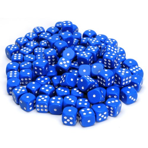 Wood Expressions WE Games Blue Dice with Rounded Corners - 100 Pack