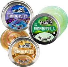 Load image into Gallery viewer, Crazy Aaron&#39;s Putty Super Sky Mini Tins (.47oz Each) Nightfall (Hypercolor), Super Star (Illusion) &amp; Aurora Sky (Glow) Gift Set Bundle - 3 Pack

