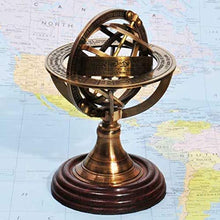 Load image into Gallery viewer, Song of India Brass Armillary Sphere 5&quot; H
