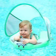 Load image into Gallery viewer, Baby Pool Float, Baby Swim Float with Canopy, Non-Inflatable Solid Baby Float, Soft, Waterproof, for Boys and Girls

