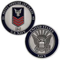 U.S. Navy Petty Officer First Class E-6 Challenge Coin