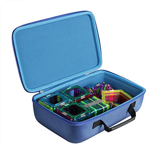 Hermitshell Travel Case for Building Blocks 30 Pieces / 62 Pieces.Fits up to 100 Pieces (Blue)