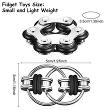 Load image into Gallery viewer, Gejoy Fidget Toy Set Include Six Roller Chain Fidget and Key Flippy Chain Stress Reducers for Autism Stress and Anxiety Relief (Black)
